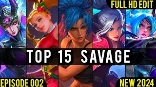 Mobile Legends TOP 15 SAVAGE Moments Episode 002 -- Full HD