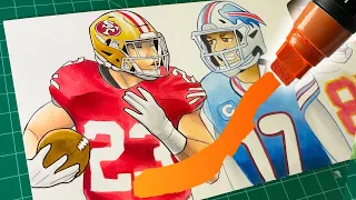 NFL STARS Drawn In EPIC Art Styles! 🏟️ 🏉