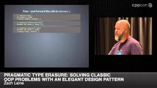 CppCon 2014: Zach Laine "Pragmatic Type Erasure: Solving OOP Problems w/ Elegant Design Pattern"