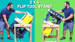 Make EASY Flip Top Tool Cart | router and planer stand