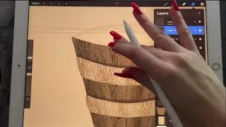 😴 iPad ASMR - Painting a Christmas Tree 🎄 - Pure Whispering - Writing Sounds