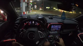 Camaro SS POV Night Drive turns into Race against bolt on Camaro SS