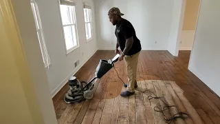 Restoring Wood Floor without a Full Sanding ✨ Screening, Color Correction Process by Truman Steemers