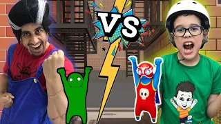 QUEM VENCE ESSA BATALHA NO JOGO GANG BEASTS  - FAMÍLIA BUGIGANGA GAMES