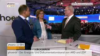 Angela Ulrich und Majid Sattar beim Bundesparteitag der SPD am 07.12.17