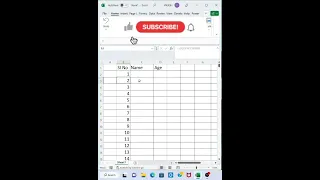 Excel में बिना Mouse का और बिना Drag किए Serial No कैसे लिखे?