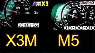 Fastest : Bmw M5 625 HP vs BMW X3M 510 HP  Acceleration Sound 0- 250 km/h