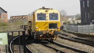 Network Rail DR 73121 'Plasser & Theurer'  at Leamington Spa Station 31/3/2021