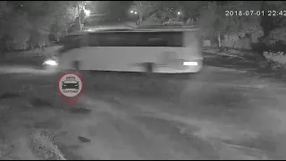 Авария, автобус снёс легковушку п.Гвардейское Симферопольского района.
