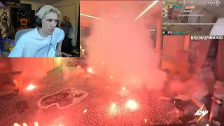 xQc Reacts to Kai Cenat blowing up fireworks in his room