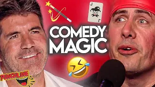 10 FUNNIEST BGT Magicians EVER! Golden Buzzer Ending!