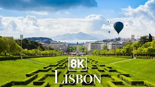 🇵🇹 [ 8K ] LISBON in PORTUGAL by DRONE (8K Ultra HD)(8K Drone Video)(Relaxing Music)