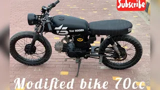 First time modified bike 70cc beautiful bike 🏍️