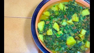 Spinach Potato Curry - Saag Aloo - Vegan Recipes - Indian Vegetarian - Sag Aloo - Palak Aloo