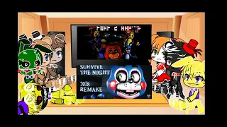 Fnaf leaders react to survive to night and five more nights///Fred_Drop///[my au]