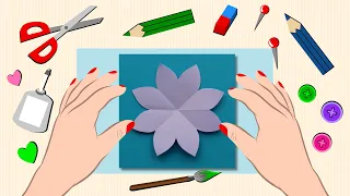Crafts with paper – flower template
