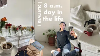 realistic 8 a.m. laid-back day in the life | off-day, classes, thrifting, solo cafe date