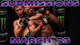 MMA submissions March 2023