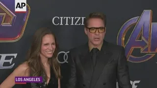 Downey Jr. and co-stars hit 'Endgame' red carpet