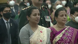 President Kovind presents Maha Vir Chakra to Colonel Bikumalla Santosh Babu