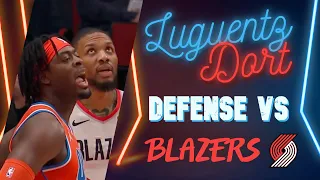 Luguentz Dort All Defensive Possessions vs. Blazers - January 25th 2021