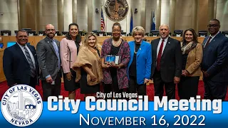 Las Vegas City Council Meeting 11-16-2022