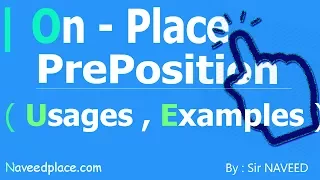 On Place Preposition In English Grammar | Usages, Examples