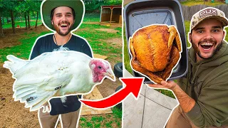 Backyard Farm PET TURKEY Catch Clean Cook!!! (Rip Eddie)