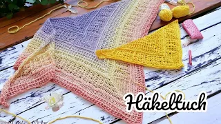 #96 Häkelanleitung 🌻Häkeltuch #24 Namaste Mia🌻 Kathrinchen Kirschblüte 🌻 Tutorial Crochet Pattern