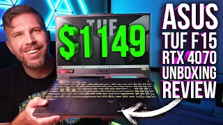 Asus TUF F15 (RTX 4070) Unboxing Review! 10+ Game Benchmarks, Display, Speaker, Thermals, Fan Noise!