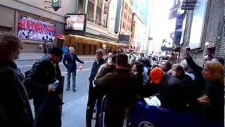 Hugh Jackman X Men Wolverine signing autographs at Back on Broadway