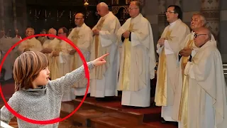 He was about to become a Priest but the son sees something unusual about Him and stops the ceremony