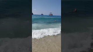 Cleopatra Beach 🇹🇷 Big Waves - Türkiye Alanya 2022 🇹🇷