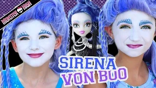 Monster High Sirena Von Boo Makeup Tutorial! Collab CuteGirlsHairstyles & KITTIESMAMA