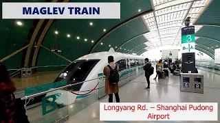 Maglev train to Shanghai Pudong airport at 300 Km/h