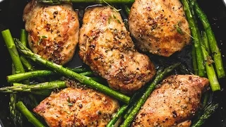 One Pan Garlic Herb Chicken & Asparagus