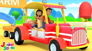 Wheels On The Tractor, Farm Vehicles & Kindergarten Rhymes for Kids