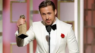 Ryan Gosling Dedicates 2017 Golden Globe Win To Eva Mendes With Emotional Speech