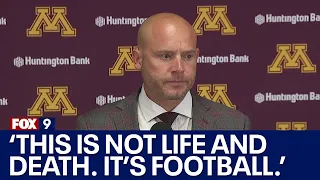 PJ Fleck shares powerful message on Sept. 11 at Gophers night practice