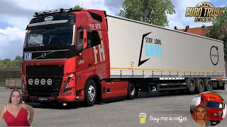Euro Truck Simulator 2 (1.50) Volvo FH 2022 by Sanax Delivery to Düsseldorf Germany + DLC's & Mods
