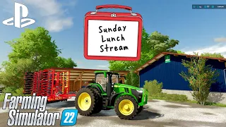 Sunday Lunch Stream - Celebrating 200 Subs! - Farming Simulator 22 for PS4 - #FS22