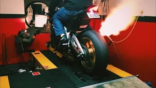 RSV4 On The Dyno / Fire. Sc project Exhaust.