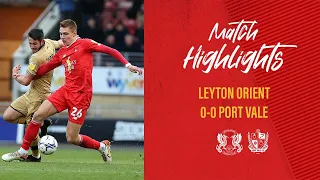 HIGHLIGHTS: Leyton Orient 0-0 Port Vale