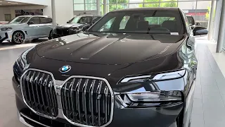 🎥 360 Look Around New 2023 BMW i7 xDrive 60 Electric Car in Tuxedo Black Trim & 20" Wheels