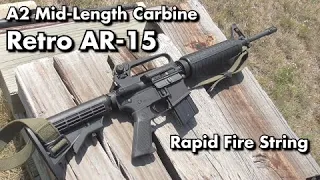 Retro AR-15 A2 Mid-Length Carbine Rapid Fire Shoot (Rock River Arms LAR-15)