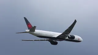 Air Canada 777-300ER low departure from London Heathrow, LHR