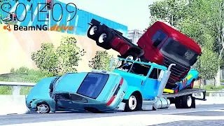 Beamng Drive Movie: Epic Police Chase #2 (+Sound Effects) |PART 9| - S01E09