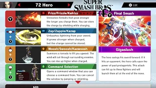 Super Smash Bros Ultimate The Hero Move List & Tips!