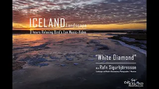 FLYING OVER ICELAND - Beautiful  Nature Scenery with Relaxing Music - Song: WHITE DIAMOND - 3 hours