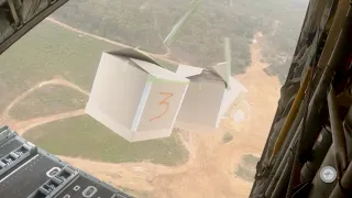 RAAF trial safe airdrops of fodder from aircraft